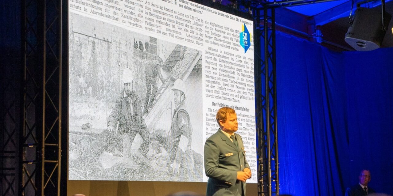 Konstantin Wamser zur 50 Jahrfeier des THW Schwabmünchen